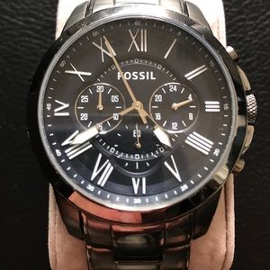 Fossil Watch - Silver Stainless Steel / Blue Face